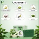 Orgoveda 100% Natural Handmade Neem & Tulsi Soap - 100g - Image 2