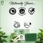 Orgoveda 100% Natural Handmade Neem & Tulsi Soap - 100g - Image 4