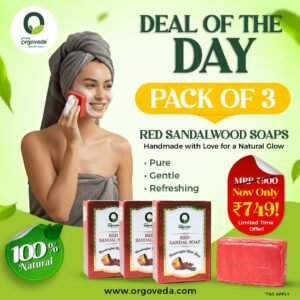 Red Sandalwood Soap - Pack of 3
