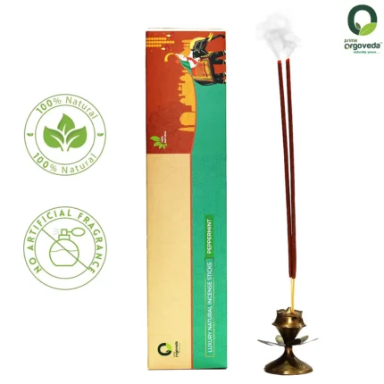 Orgoveda 100% Natural Luxury Fragrance Peppermint Incense Sticks – Pack of 50 sticks
