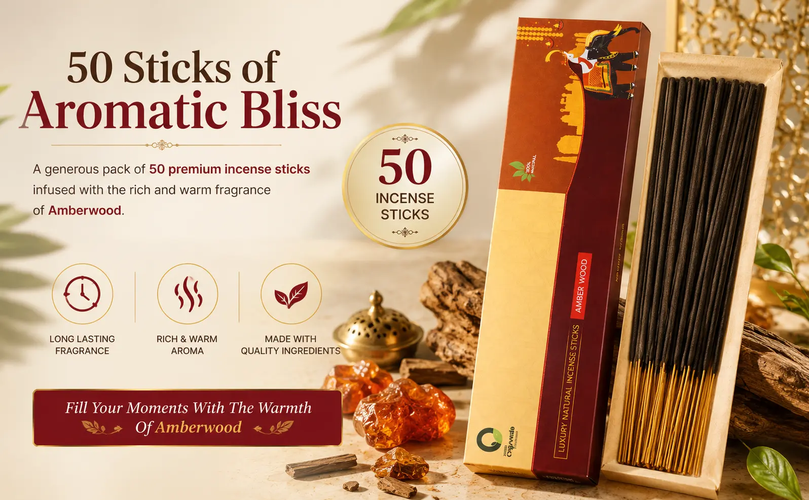 Amberwood Agarbatti Incense Sticks
