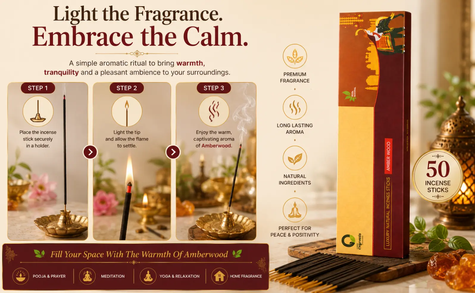Amberwood Agarbatti Incense Sticks