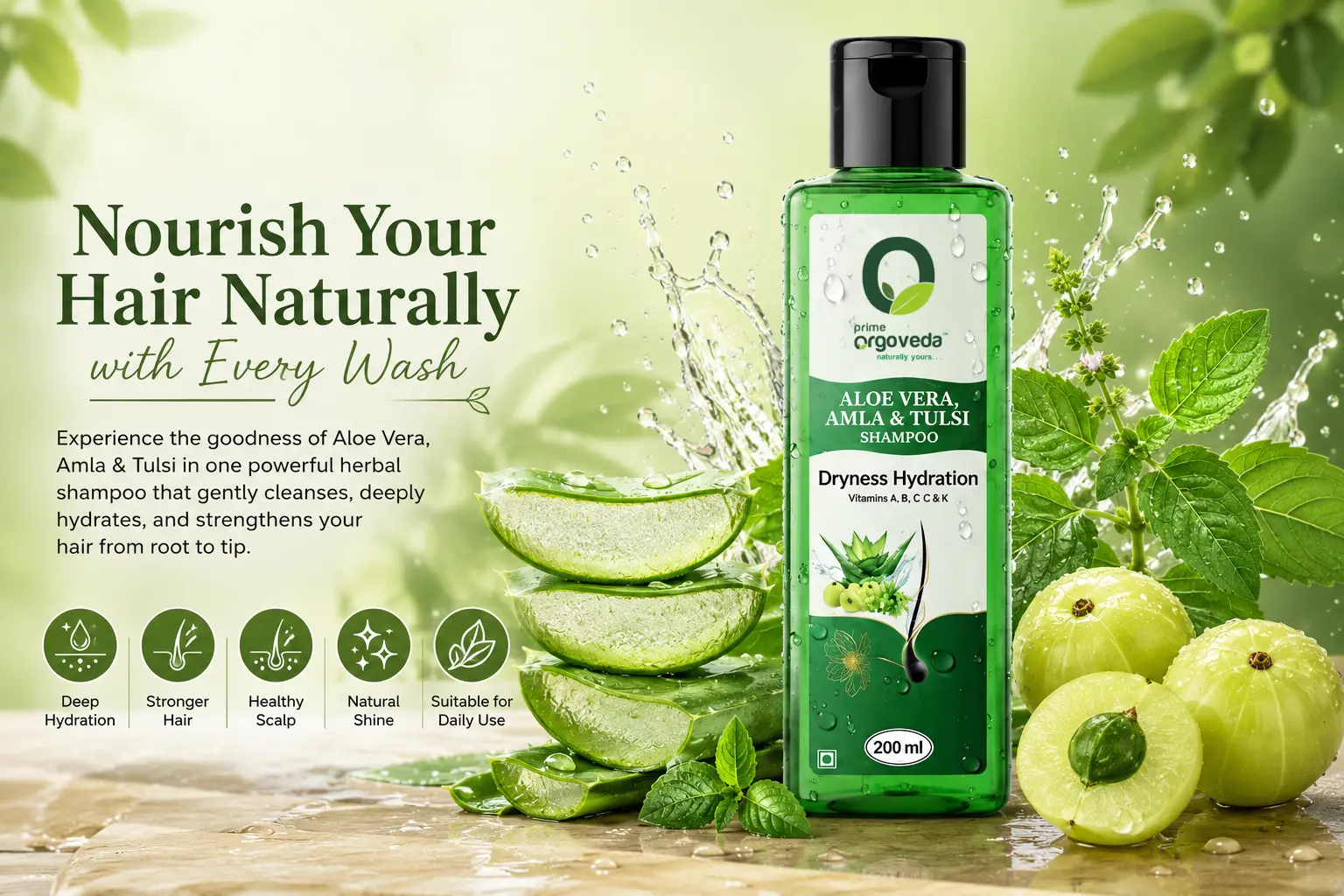 Amla Tulsi and Aloe Vera Shampoo