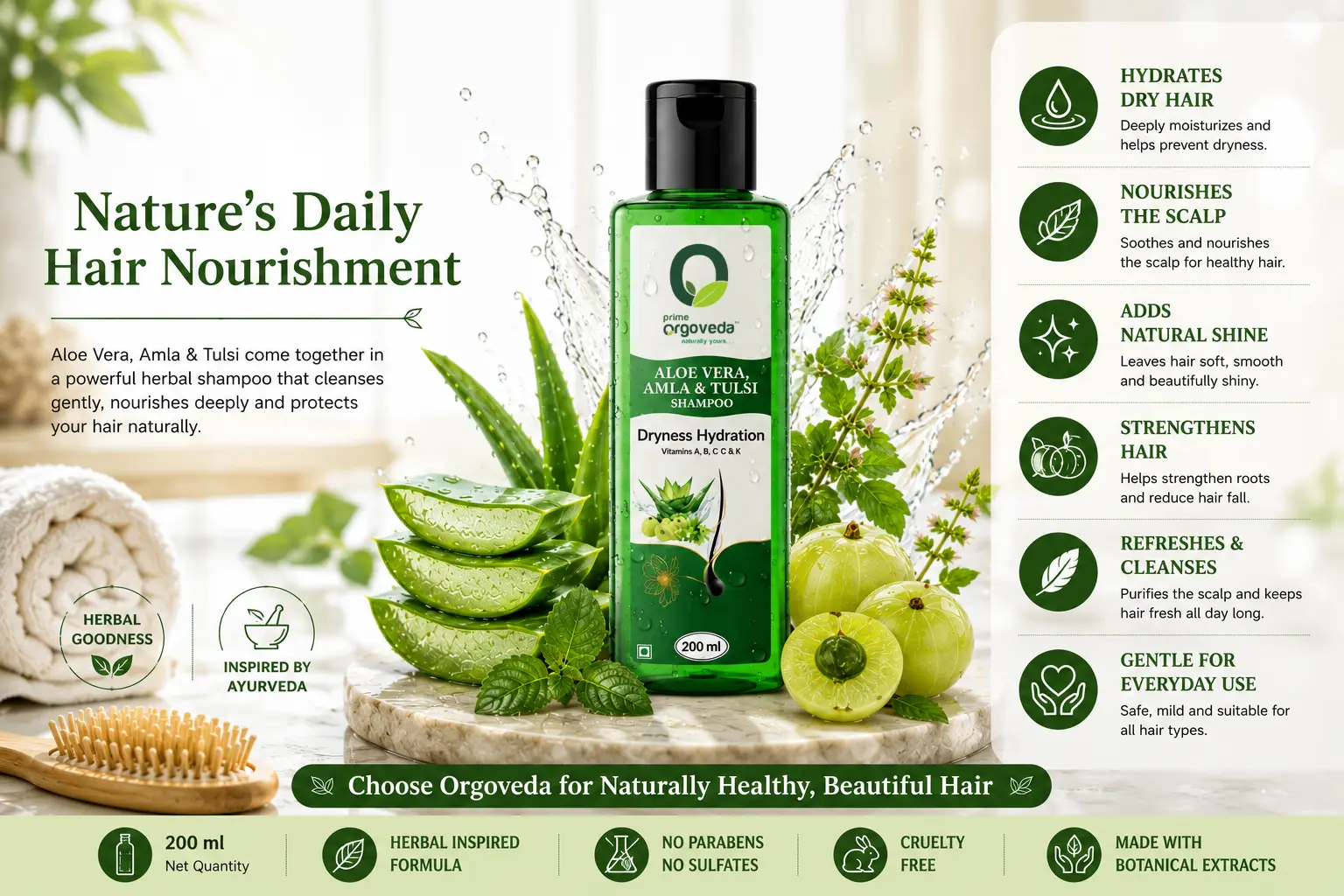 Amla Tulsi and Aloe Vera Shampoo