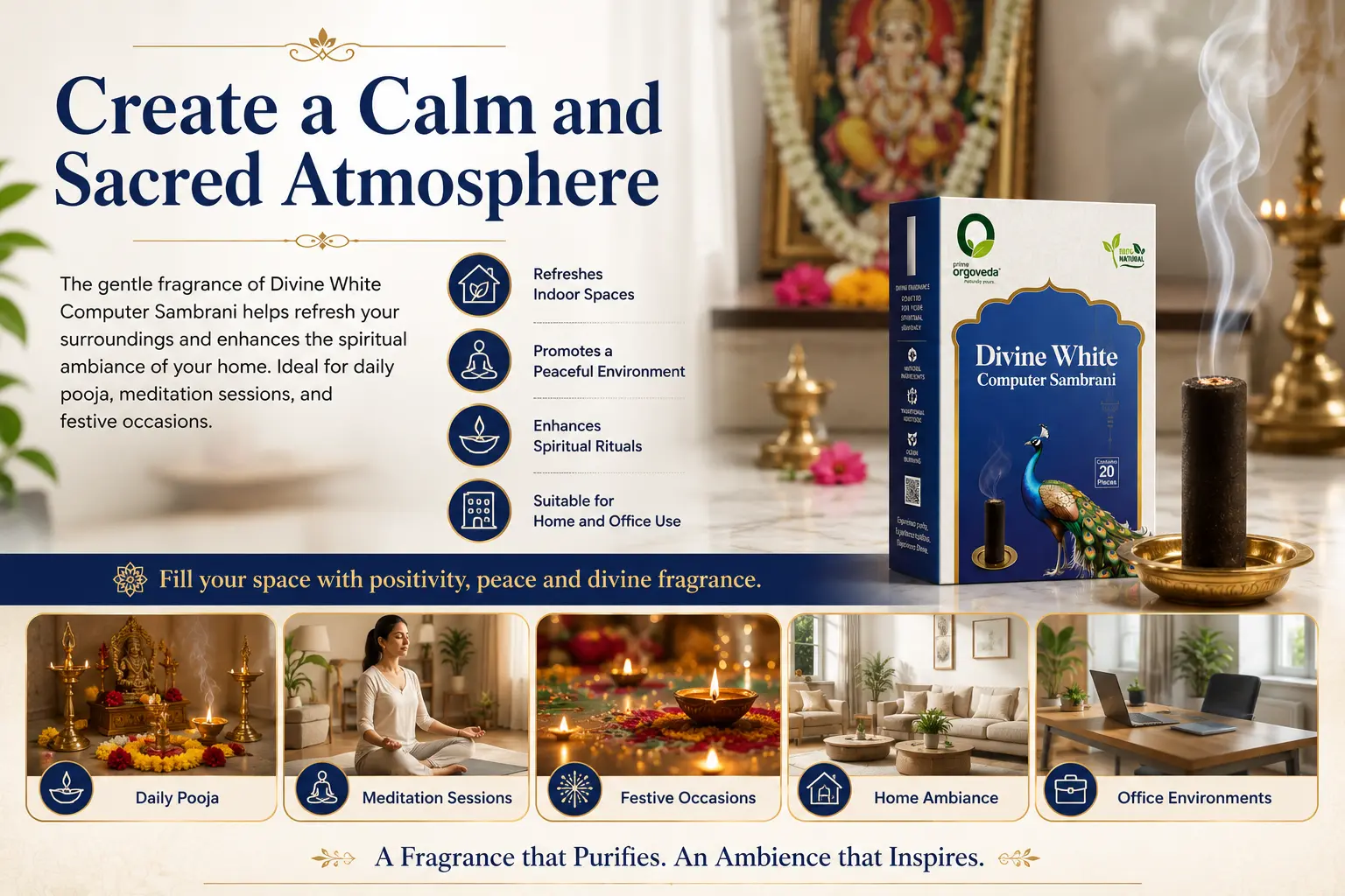 Divine White Computer Sambrani