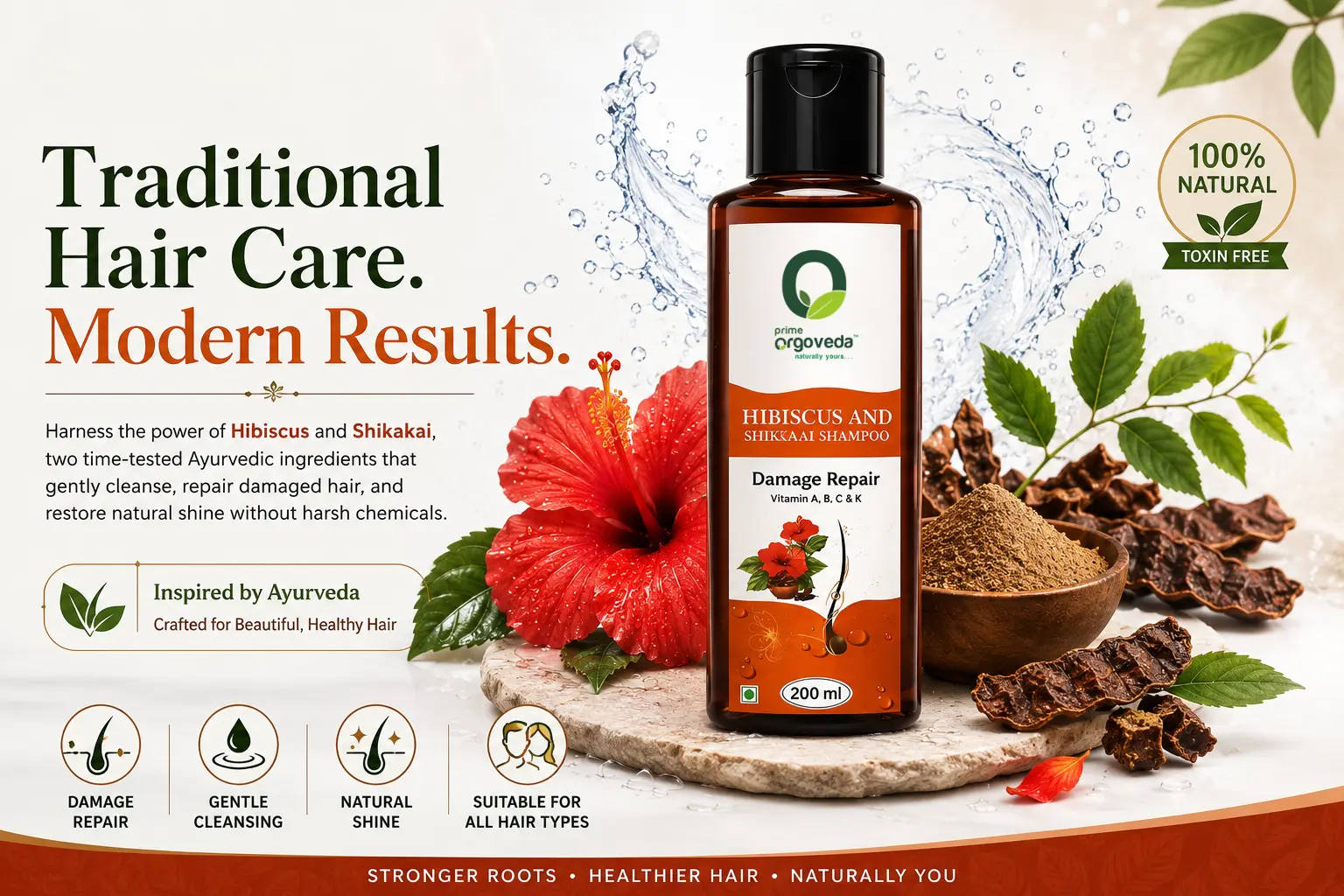 Hibiscus and Shikakai Shampoo