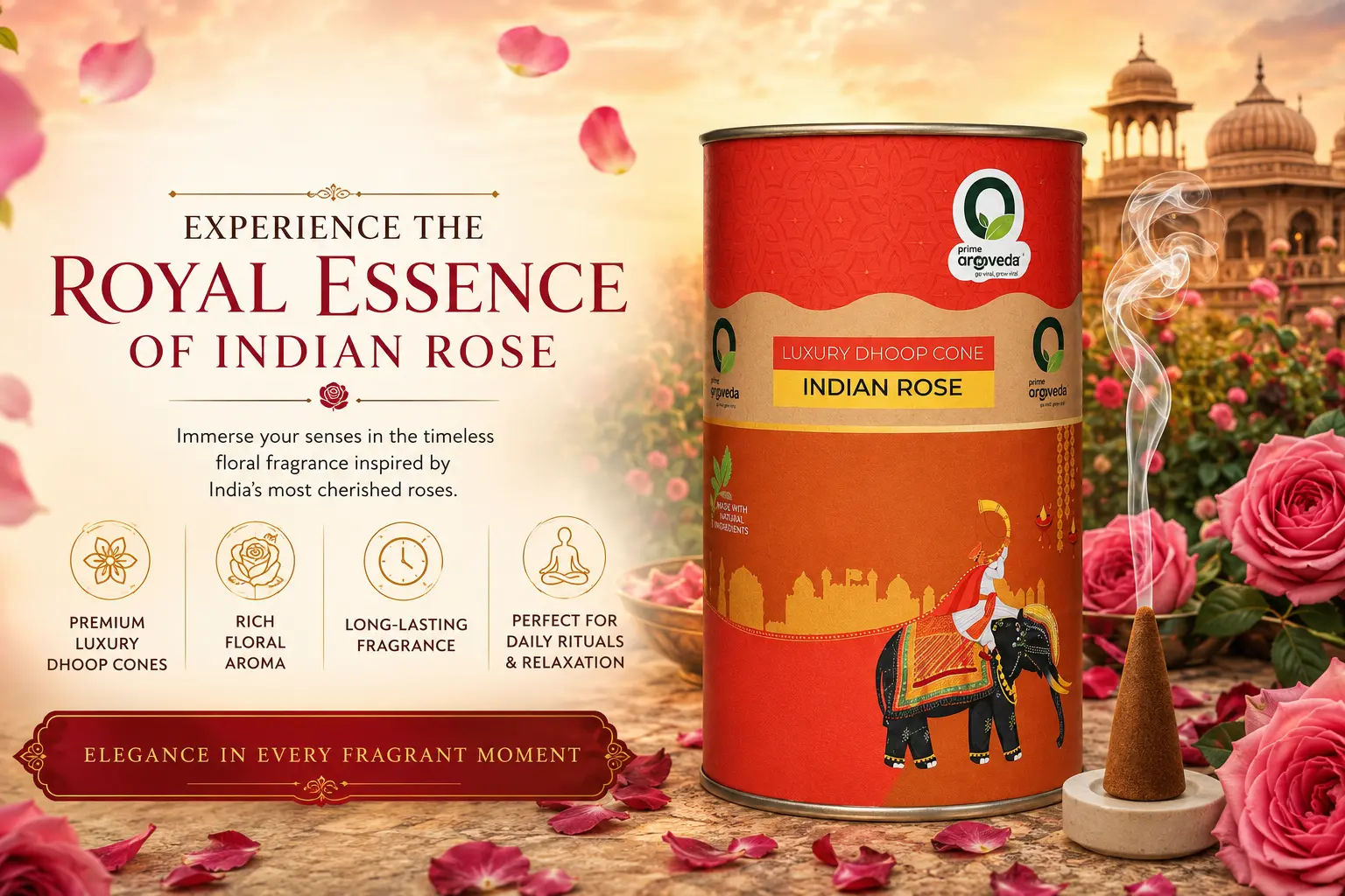 Indian Rose Dhoop Cones