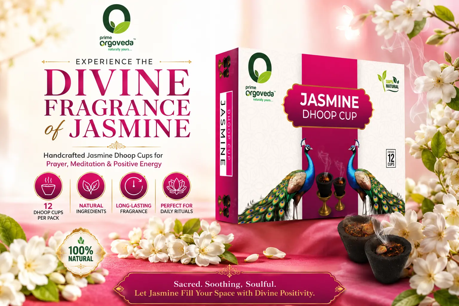 Jasmine Dhoop Cups