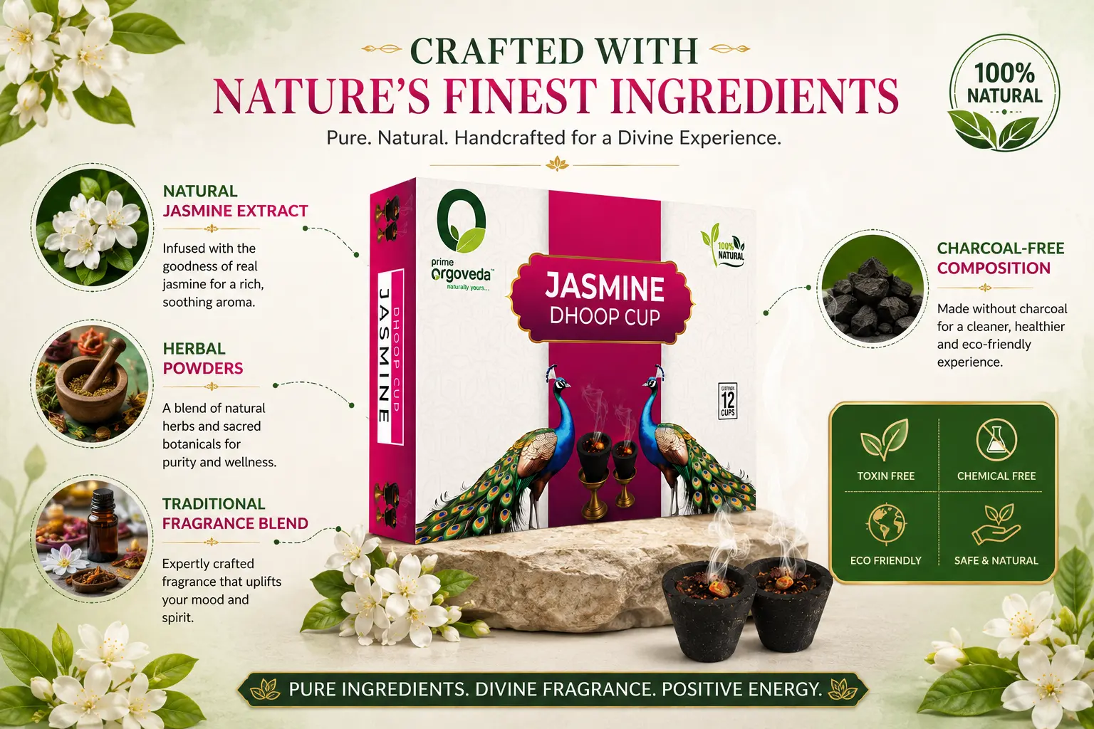 Jasmine Dhoop Cups