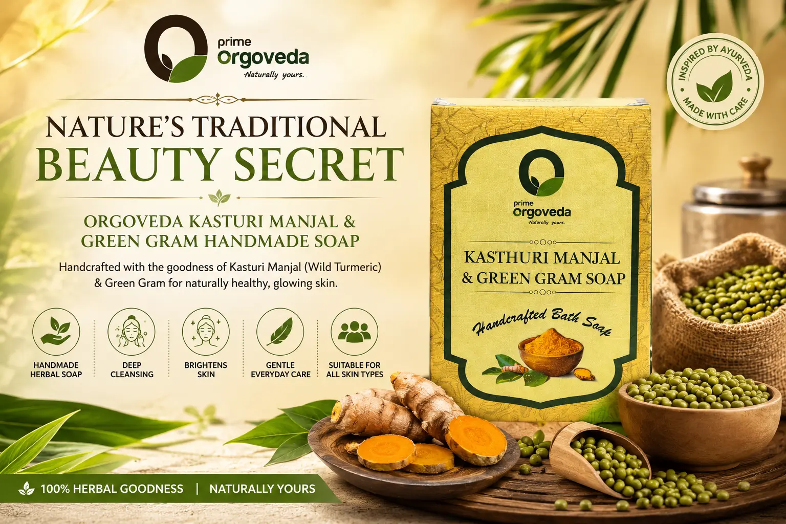 Kasturi Manjal and Green Gram Soap