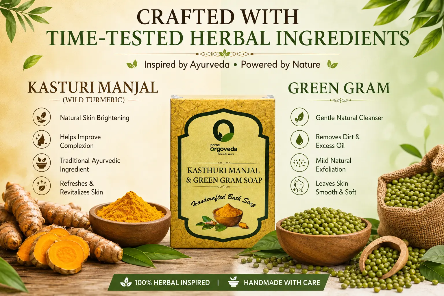 Kasturi Manjal and Green Gram Soap