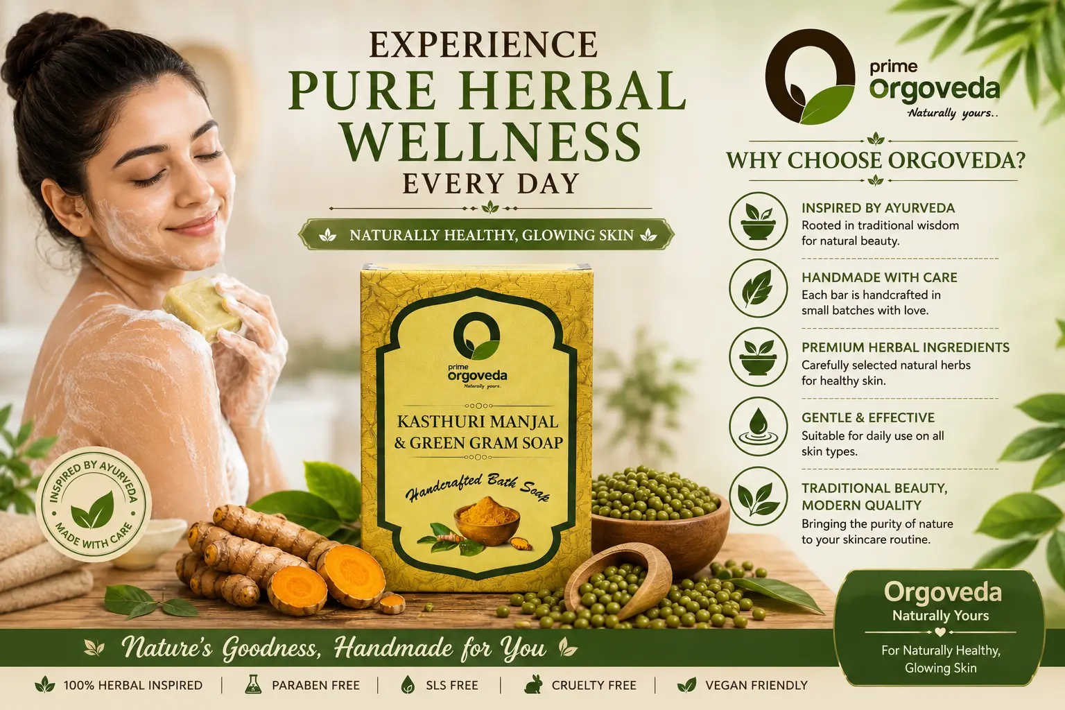 Kasturi Manjal and Green Gram Soap
