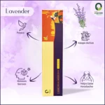 Orgoveda 100% Natural Luxury Fragrance Lavender Incense Sticks – Pack of 50 sticks - Image 3