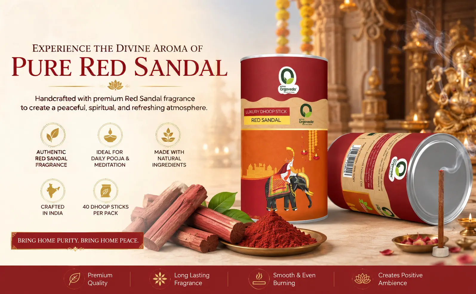 Red Sandal Dhoop Sticks