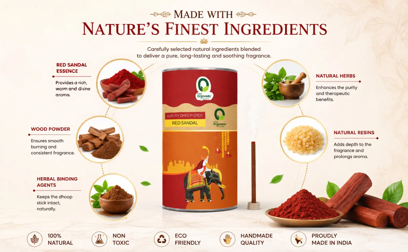 Red Sandal Dhoop Sticks