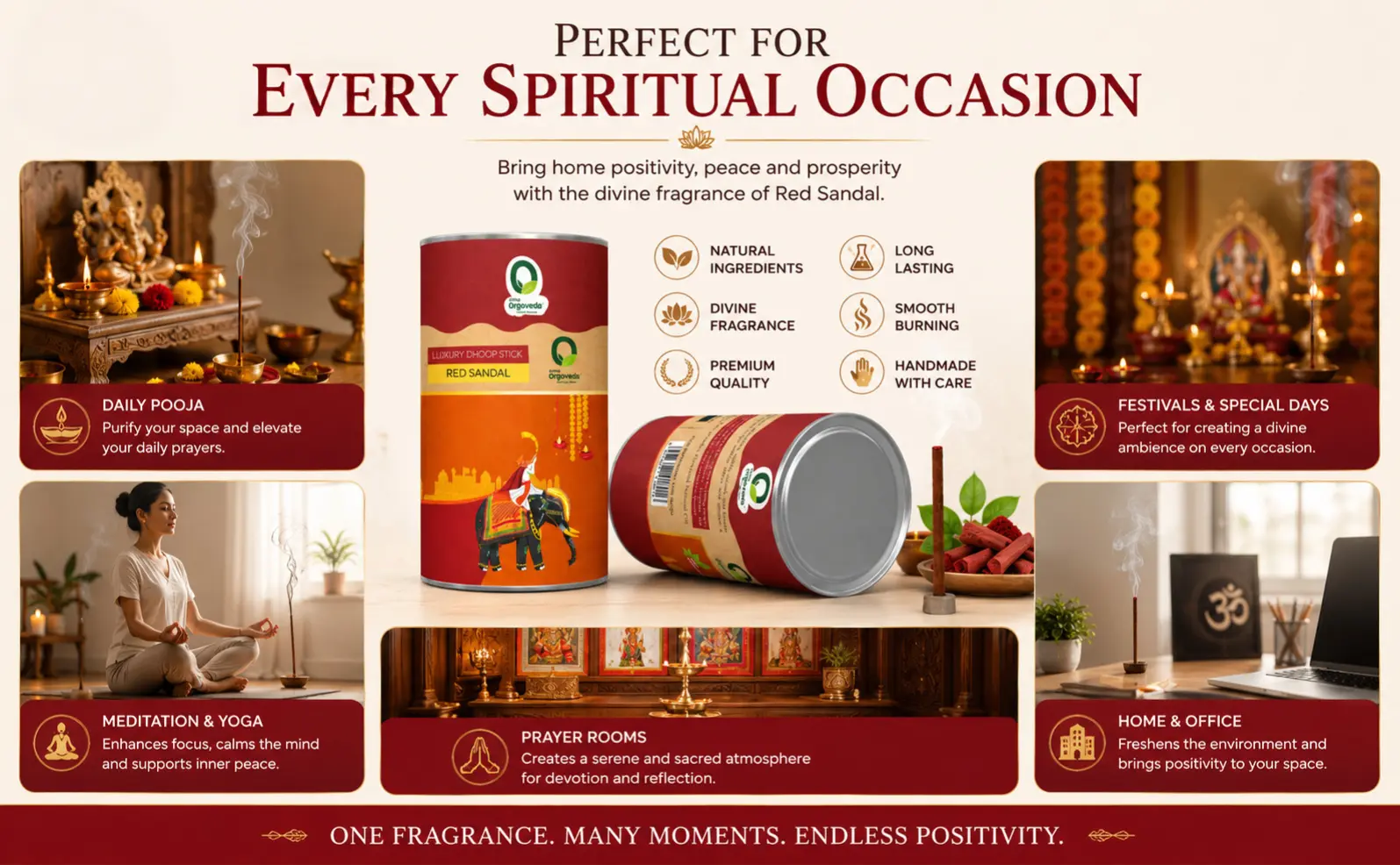 Red Sandal Dhoop Sticks
