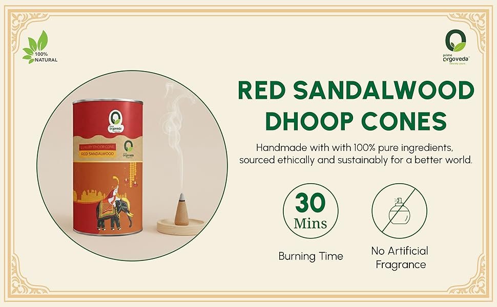 Red Sandalwood Dhoop Cones