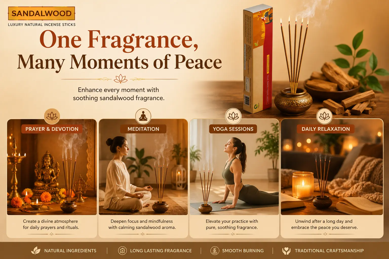 Sandalwood Agarbatti Incense Sticks