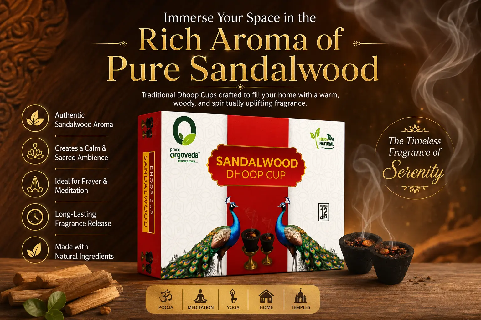Sandalwood Dhoop Cups