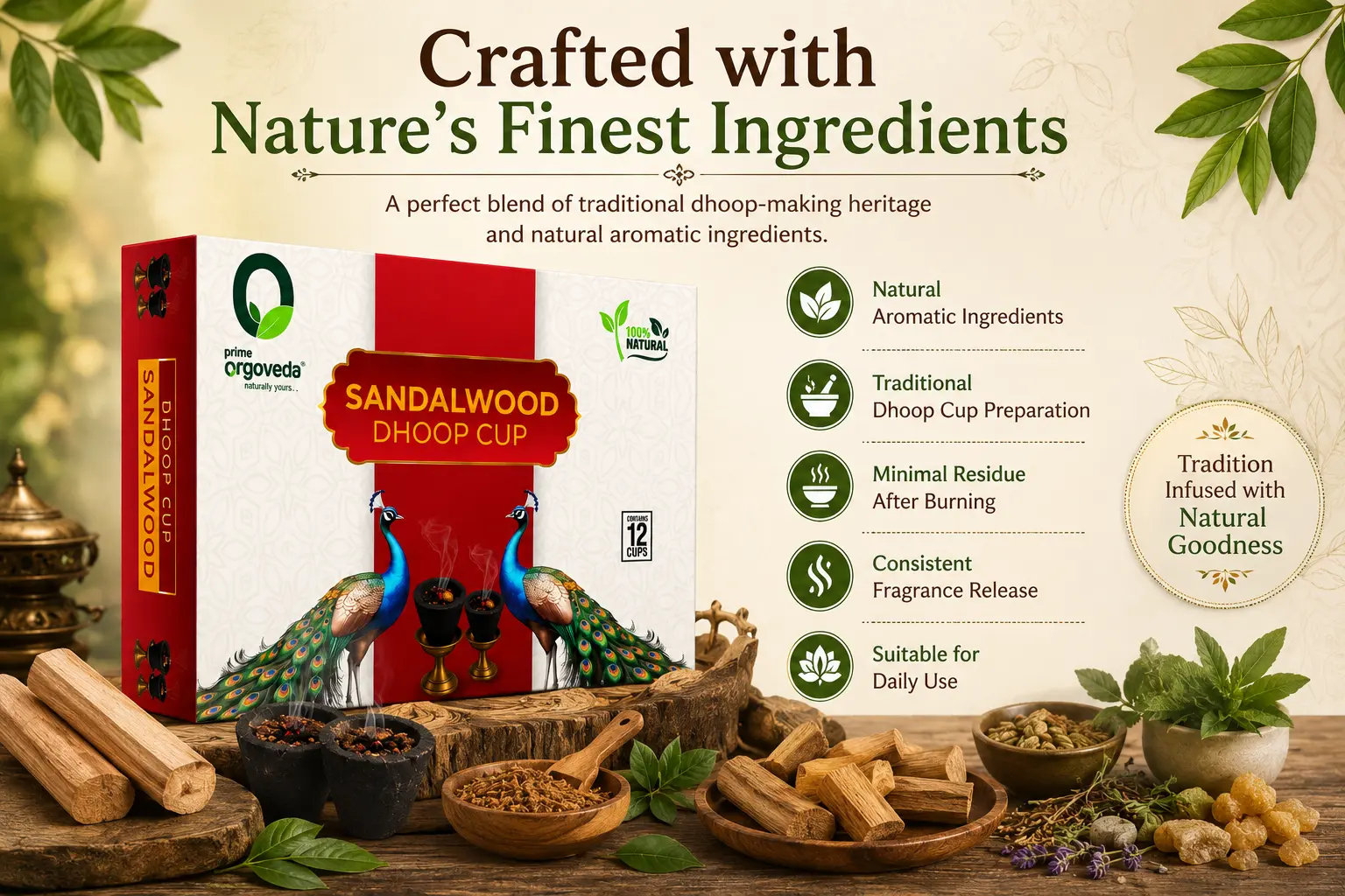 Sandalwood Dhoop Cups