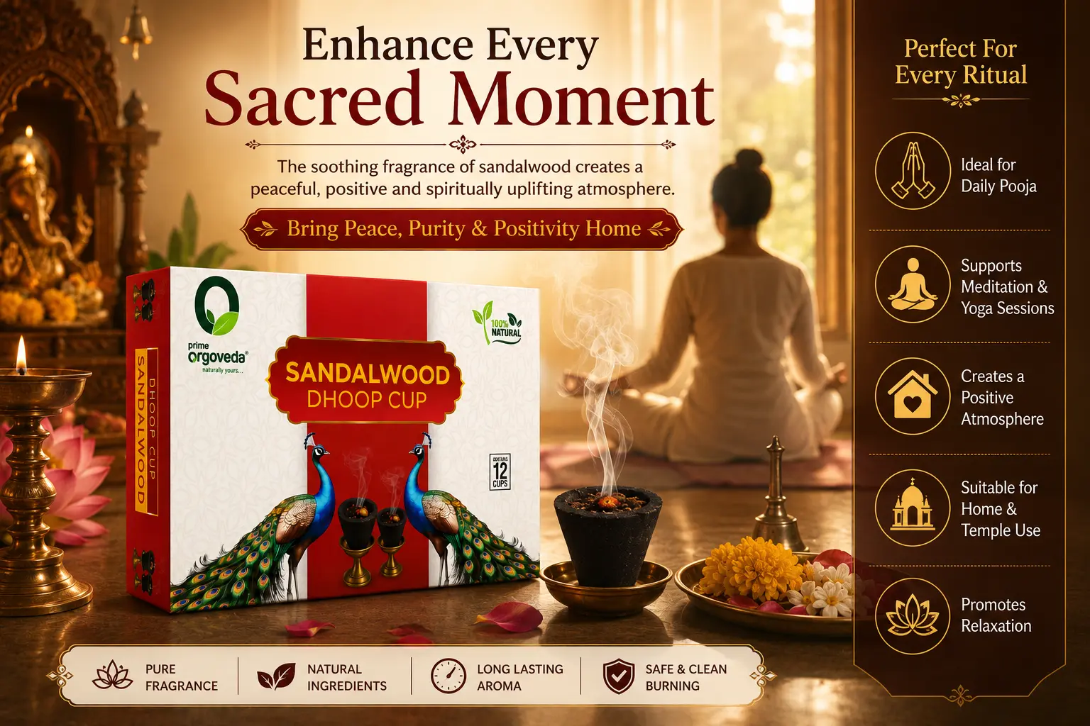 Sandalwood Dhoop Cups