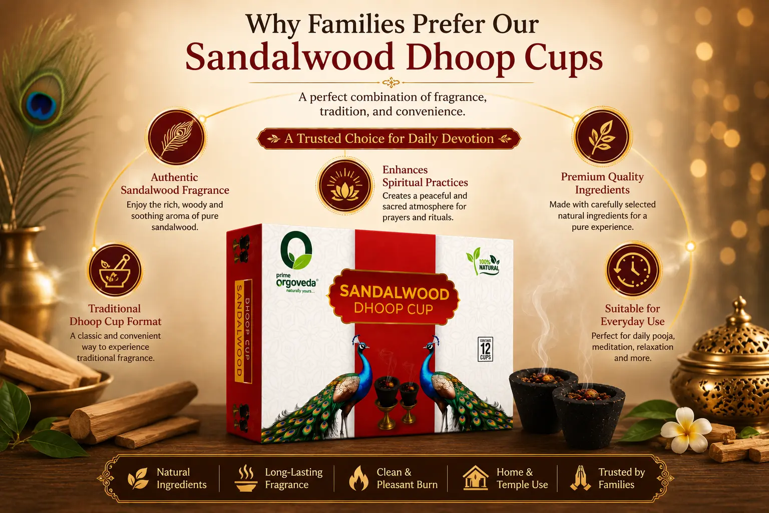Sandalwood Dhoop Cups