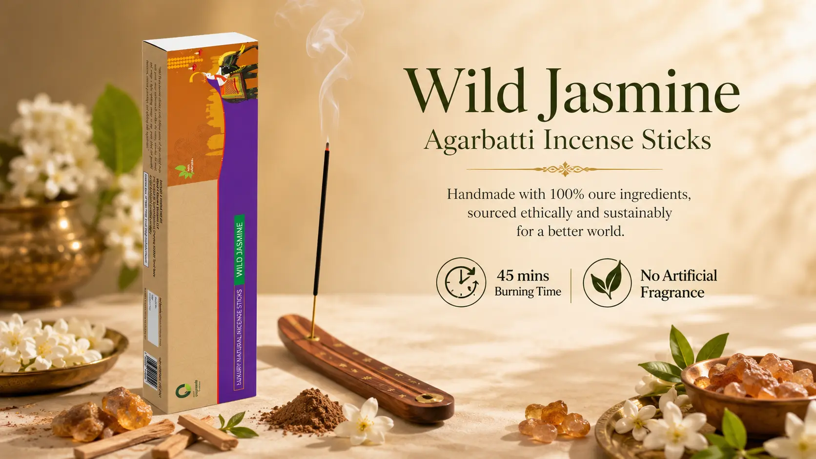 Wild Jasmine Agarbatti Incense Sticks