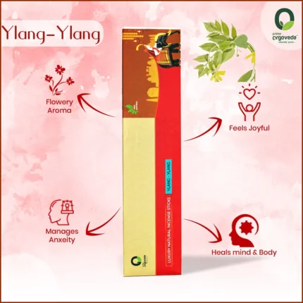 Orgoveda 100% Natural Luxury Fragrance Ylang-Ylang Incense Sticks – Pack of 50 sticks