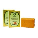 Orgoveda Kasturi Manjal & Green Gram Handmade Soap – Pack of 2