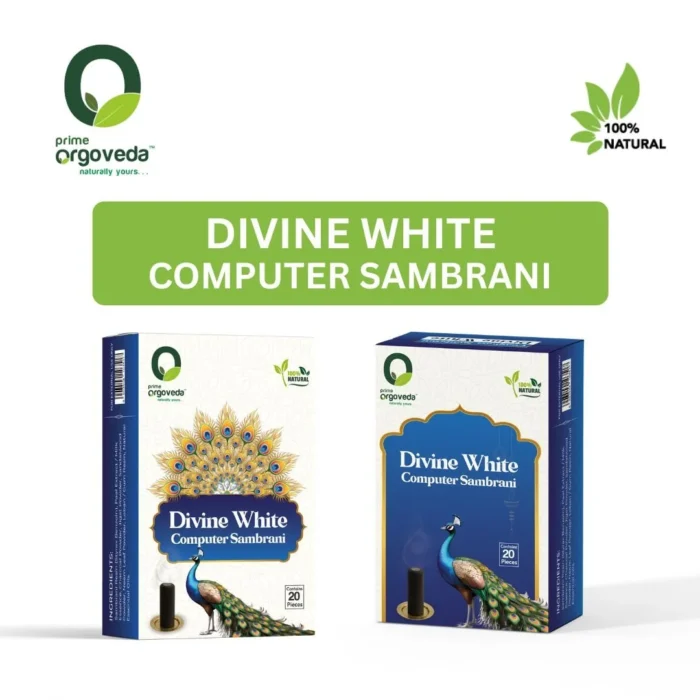Divine White Computer Sambrani (Buy 4 Get 1 Free) - Orgoveda